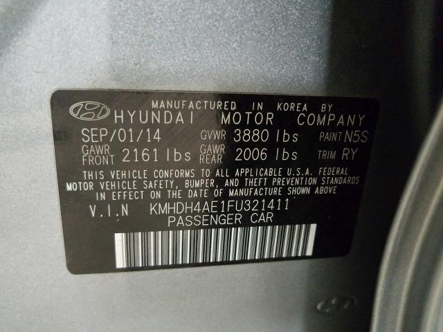 Photo 9 VIN: KMHDH4AE1FU321411 - HYUNDAI ELANTRA SE 