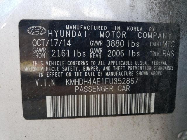 Photo 11 VIN: KMHDH4AE1FU352867 - HYUNDAI ELANTRA SE 