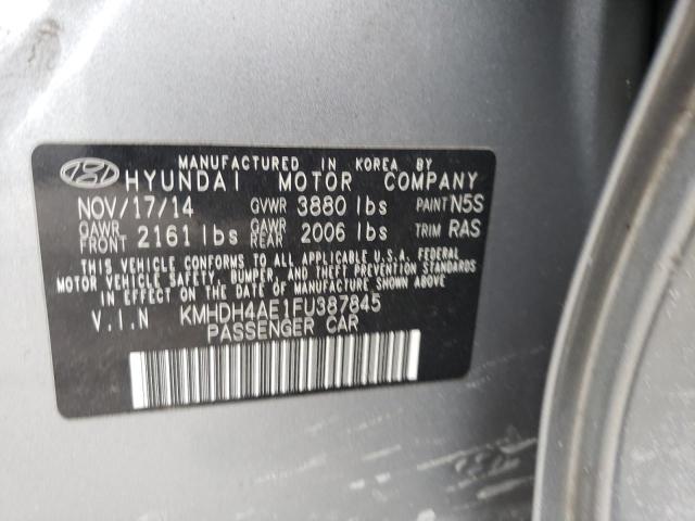 Photo 9 VIN: KMHDH4AE1FU387845 - HYUNDAI ELANTRA SE 