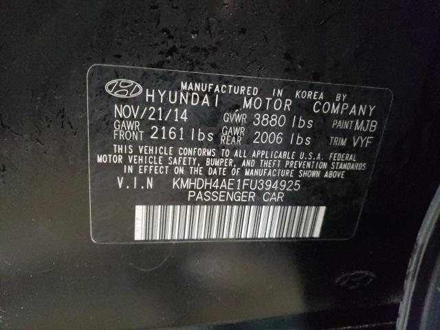 Photo 11 VIN: KMHDH4AE1FU394925 - HYUNDAI ELANTRA SE 