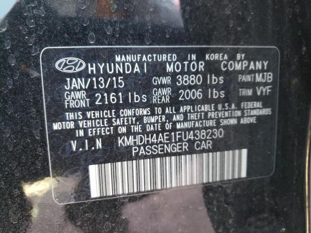 Photo 12 VIN: KMHDH4AE1FU438230 - HYUNDAI ELANTRA 