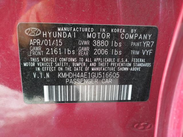 Photo 9 VIN: KMHDH4AE1GU516605 - HYUNDAI ELANTRA SE 