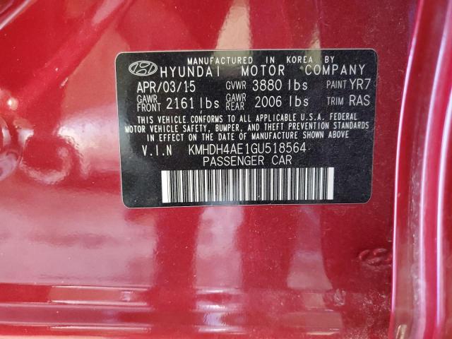 Photo 11 VIN: KMHDH4AE1GU518564 - HYUNDAI ELANTRA SE 