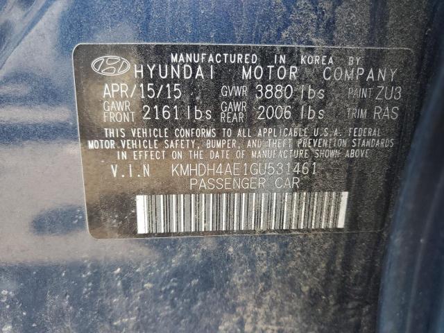 Photo 11 VIN: KMHDH4AE1GU531461 - HYUNDAI ELANTRA SE 