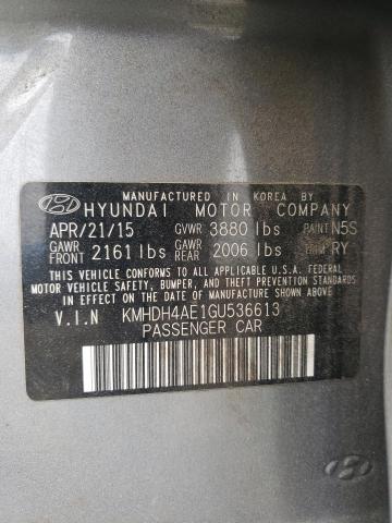 Photo 11 VIN: KMHDH4AE1GU536613 - HYUNDAI ELANTRA 