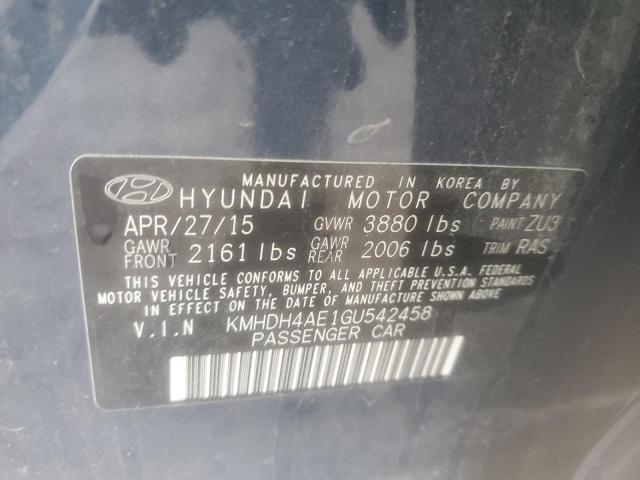 Photo 11 VIN: KMHDH4AE1GU542458 - HYUNDAI ELANTRA SE 