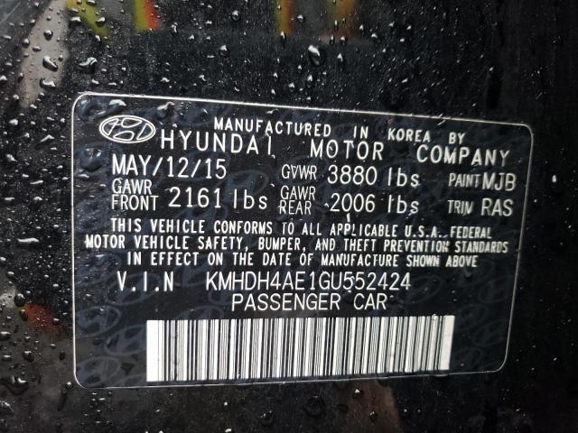 Photo 11 VIN: KMHDH4AE1GU552424 - HYUNDAI ELANTRA SE 