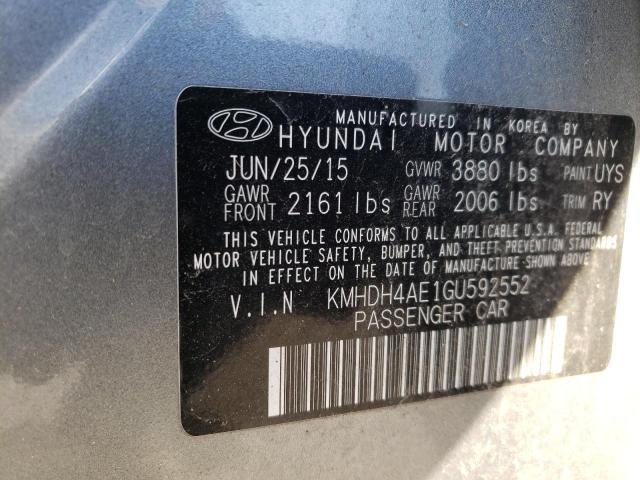 Photo 9 VIN: KMHDH4AE1GU592552 - HYUNDAI ELANTRA SE 