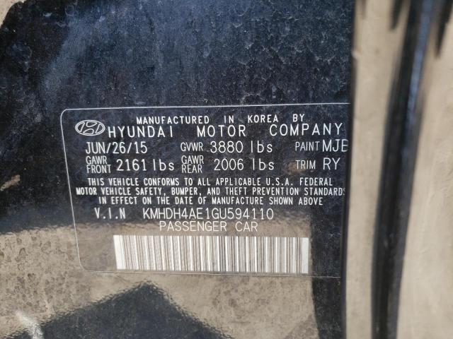 Photo 9 VIN: KMHDH4AE1GU594110 - HYUNDAI ELANTRA SE 