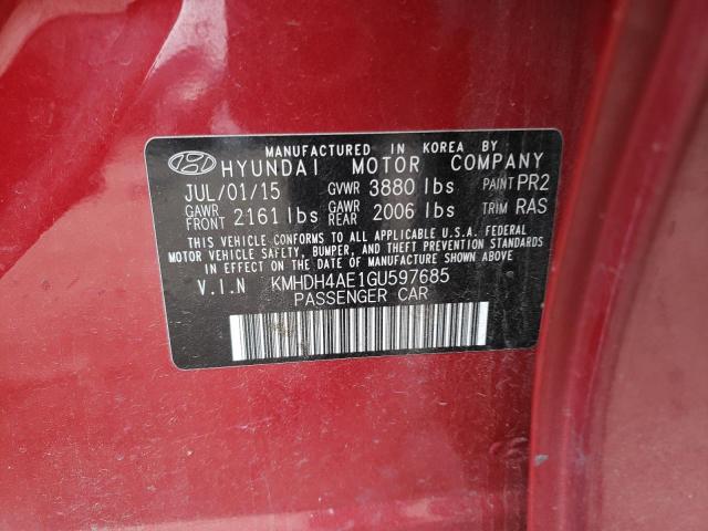 Photo 11 VIN: KMHDH4AE1GU597685 - HYUNDAI ELANTRA SE 