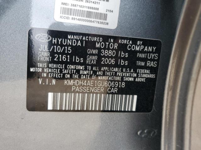 Photo 11 VIN: KMHDH4AE1GU606918 - HYUNDAI ELANTRA 