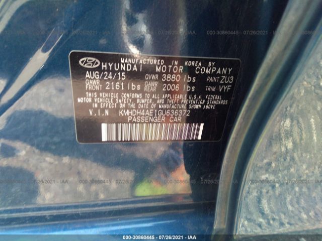 Photo 8 VIN: KMHDH4AE1GU636372 - HYUNDAI ELANTRA 