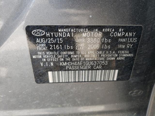 Photo 9 VIN: KMHDH4AE1GU637053 - HYUNDAI ELANTRA SE 