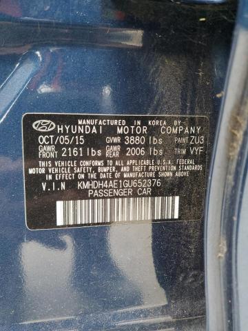 Photo 12 VIN: KMHDH4AE1GU652376 - HYUNDAI ELANTRA SE 