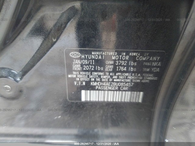 Photo 8 VIN: KMHDH4AE2BU085457 - HYUNDAI ELANTRA 