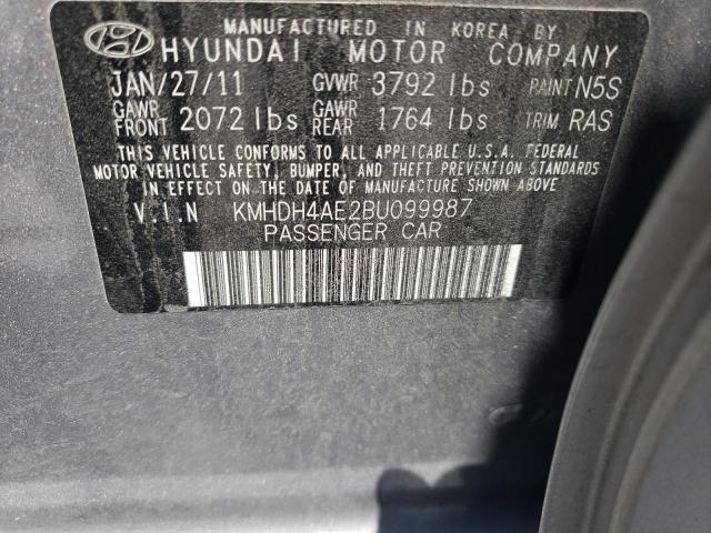 Photo 11 VIN: KMHDH4AE2BU099987 - HYUNDAI ELANTRA GL 