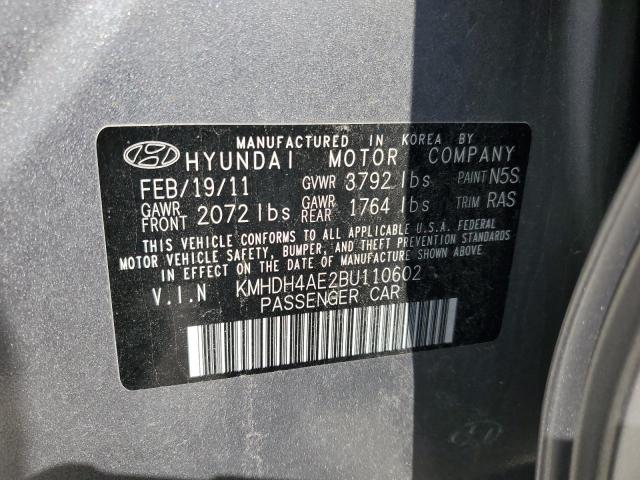 Photo 11 VIN: KMHDH4AE2BU110602 - HYUNDAI ELANTRA GL 