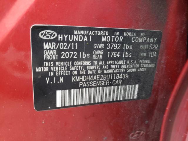 Photo 9 VIN: KMHDH4AE2BU118439 - HYUNDAI ELANTRA GL 