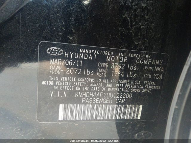 Photo 8 VIN: KMHDH4AE2BU122300 - HYUNDAI ELANTRA 