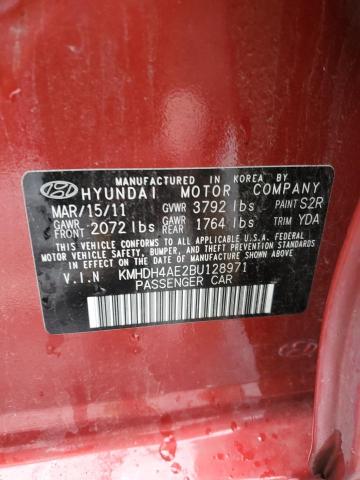 Photo 11 VIN: KMHDH4AE2BU128971 - HYUNDAI ELANTRA 