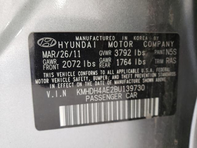 Photo 9 VIN: KMHDH4AE2BU139730 - HYUNDAI ELANTRA GL 