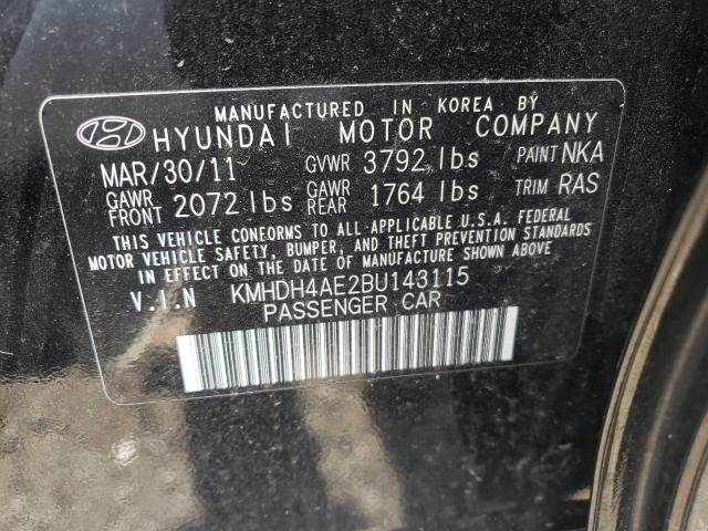 Photo 9 VIN: KMHDH4AE2BU143115 - HYUNDAI ELANTRA GL 