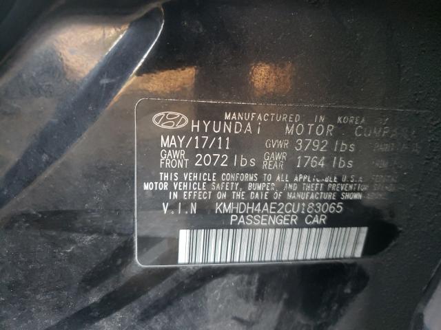 Photo 9 VIN: KMHDH4AE2CU183065 - HYUNDAI ELANTRA GL 