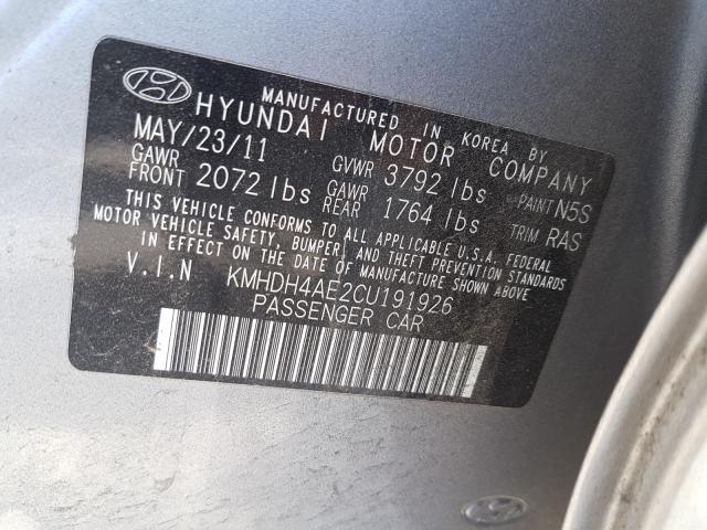 Photo 9 VIN: KMHDH4AE2CU191926 - HYUNDAI ELANTRA GL 