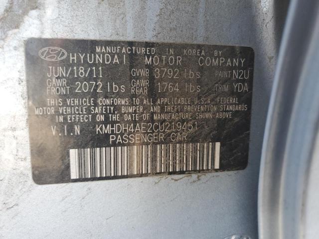 Photo 11 VIN: KMHDH4AE2CU219451 - HYUNDAI ELANTRA 