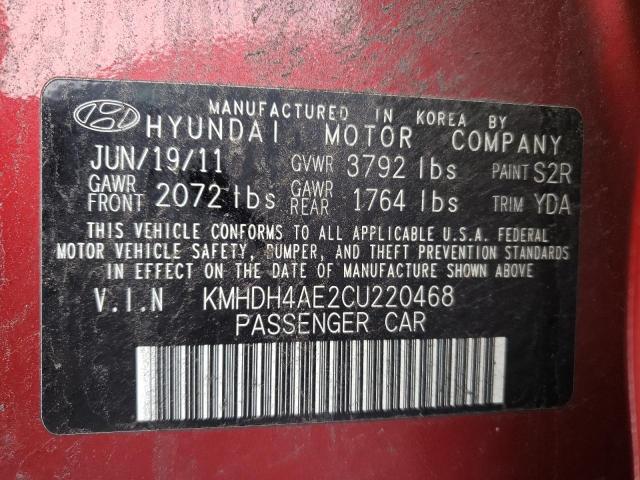 Photo 9 VIN: KMHDH4AE2CU220468 - HYUNDAI ELANTRA GL 