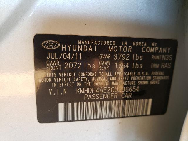 Photo 9 VIN: KMHDH4AE2CU236654 - HYUNDAI ELANTRA GL 