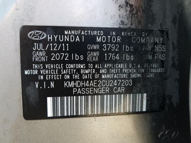 Photo 9 VIN: KMHDH4AE2CU247203 - HYUNDAI ELANTRA GL 