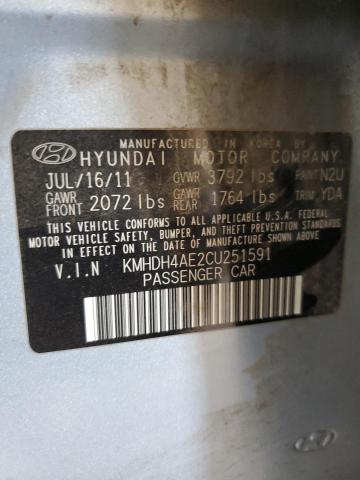 Photo 12 VIN: KMHDH4AE2CU251591 - HYUNDAI ELANTRA 