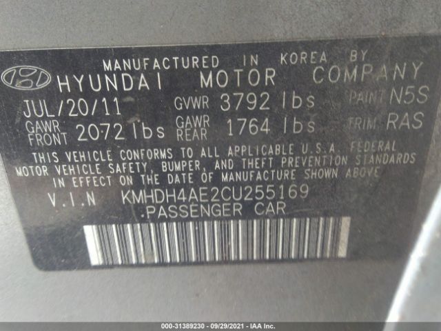 Photo 8 VIN: KMHDH4AE2CU255169 - HYUNDAI ELANTRA 