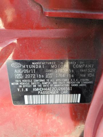 Photo 11 VIN: KMHDH4AE2CU266561 - HYUNDAI ELANTRA 