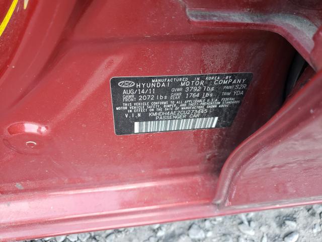 Photo 9 VIN: KMHDH4AE2CU273445 - HYUNDAI ELANTRA GL 