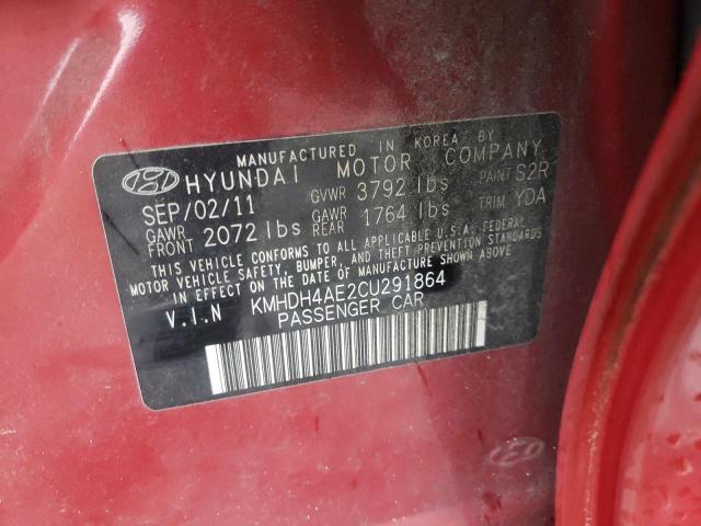 Photo 9 VIN: KMHDH4AE2CU291864 - HYUNDAI ELANTRA GL 