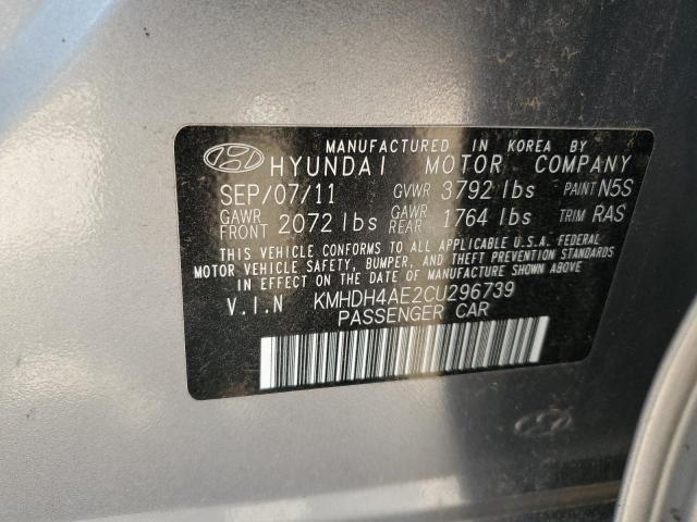 Photo 12 VIN: KMHDH4AE2CU296739 - HYUNDAI ELANTRA GL 