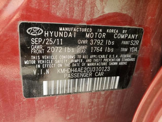 Photo 11 VIN: KMHDH4AE2CU310123 - HYUNDAI ELANTRA 