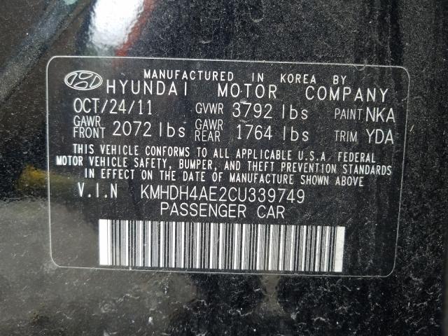 Photo 9 VIN: KMHDH4AE2CU339749 - HYUNDAI ELANTRA GL 