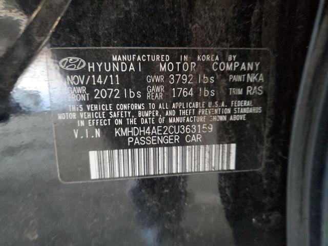 Photo 11 VIN: KMHDH4AE2CU363159 - HYUNDAI ELANTRA GL 