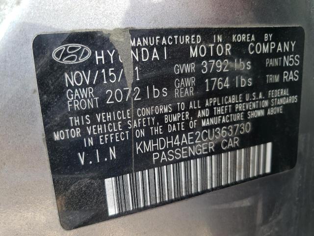 Photo 11 VIN: KMHDH4AE2CU363730 - HYUNDAI ELANTRA GL 