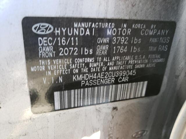 Photo 11 VIN: KMHDH4AE2CU399045 - HYUNDAI ELANTRA GL 