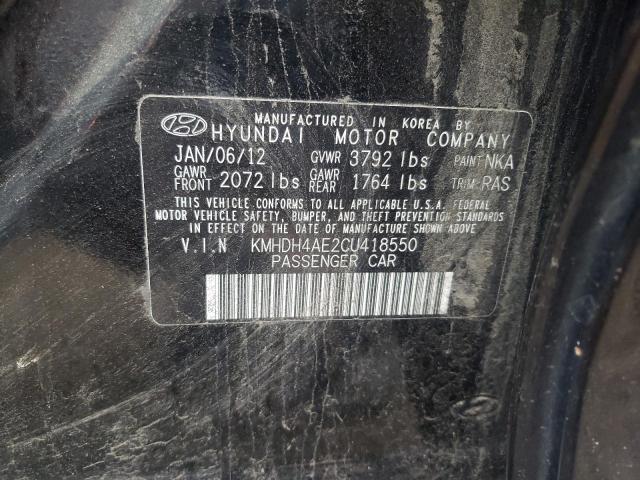 Photo 9 VIN: KMHDH4AE2CU418550 - HYUNDAI ELANTRA GL 