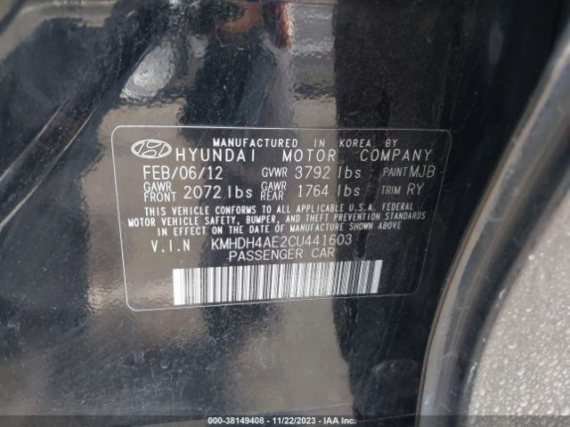 Photo 8 VIN: KMHDH4AE2CU441603 - HYUNDAI ELANTRA 