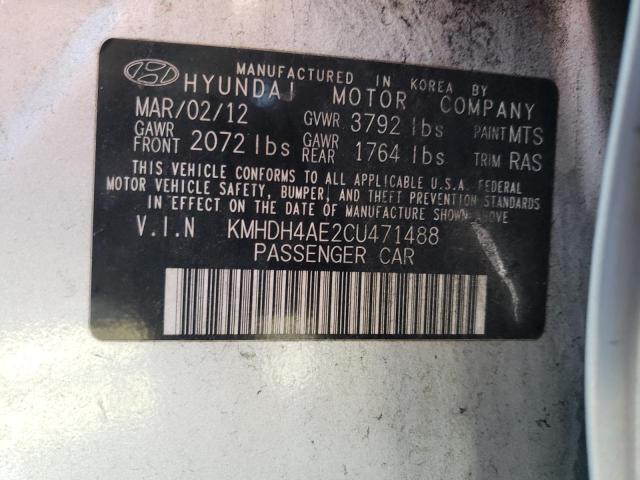 Photo 12 VIN: KMHDH4AE2CU471488 - HYUNDAI ELANTRA 