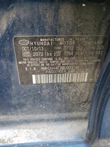 Photo 11 VIN: KMHDH4AE2DU003746 - HYUNDAI ELANTRA GL 