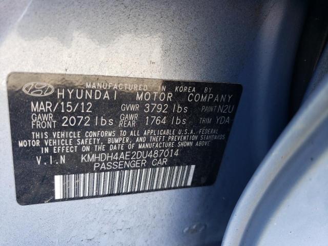 Photo 9 VIN: KMHDH4AE2DU487014 - HYUNDAI ELANTRA GL 