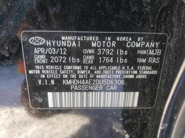 Photo 9 VIN: KMHDH4AE2DU506306 - HYUNDAI ELANTRA GL 