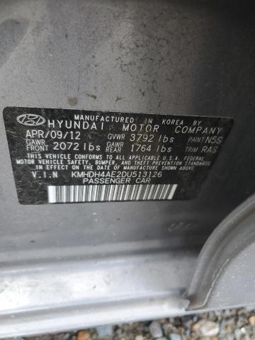 Photo 11 VIN: KMHDH4AE2DU513126 - HYUNDAI ELANTRA 